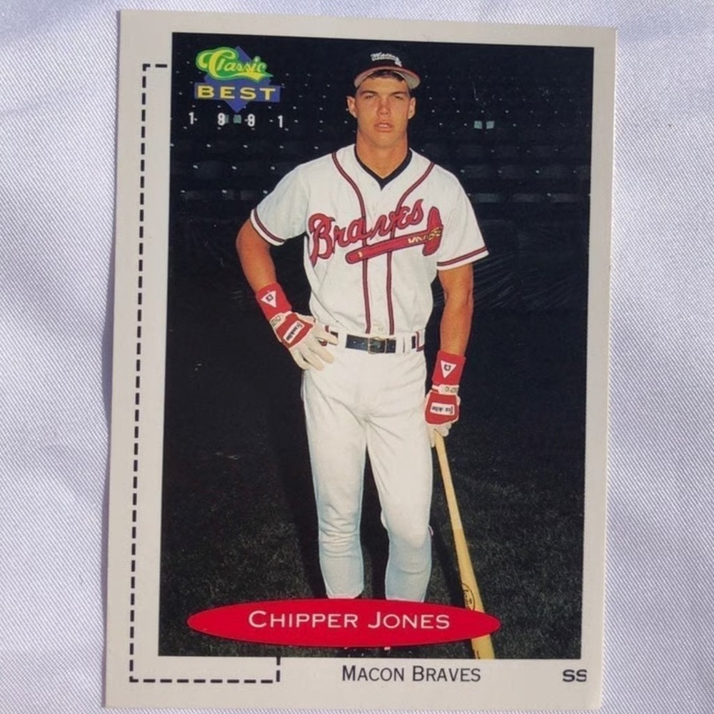 1991 classic Chipper Jones Minor League Card macon braves